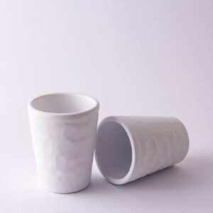 Mat White Cups Set