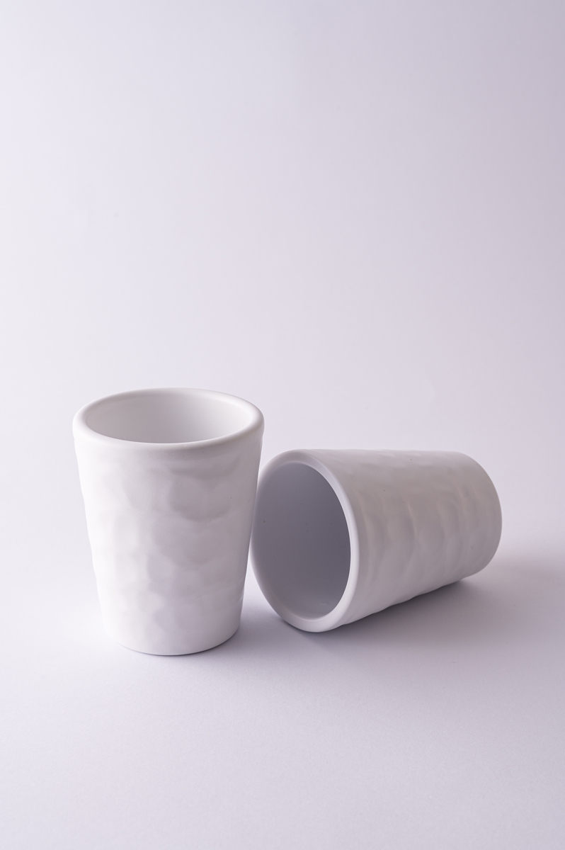 Mat White Cups Set
